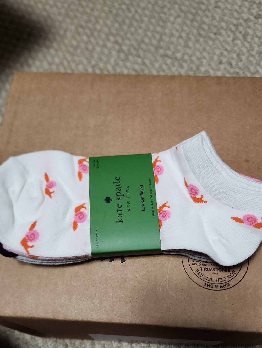 kate spade White Low-Cut Socks